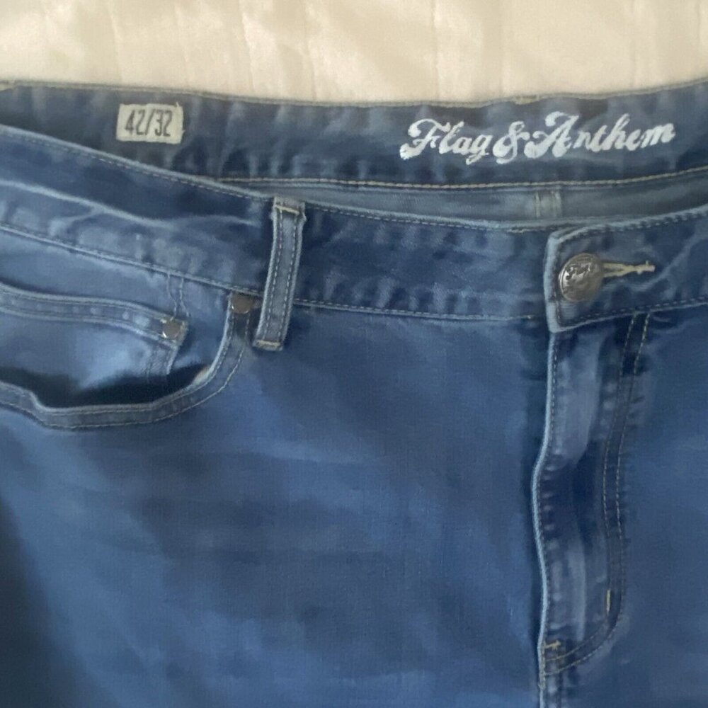 Flag & Anthem Avella Wash Oakland Slim Jeans Womens 42/32‎ (42x31) Blue Denim - Picture 2 of 13